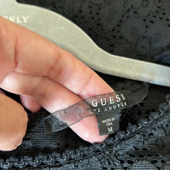 GUESS Classic Little Black Lace Dress Size M - Picture 5 of 5